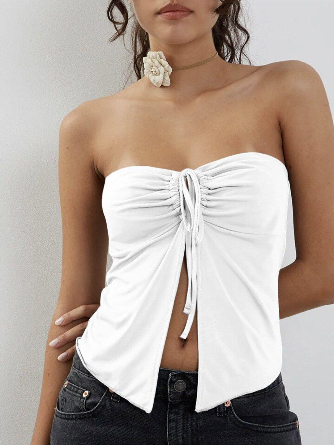 bostreet white strapless tube top