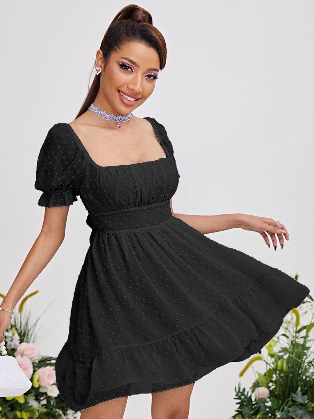 bostreet women black solid dress