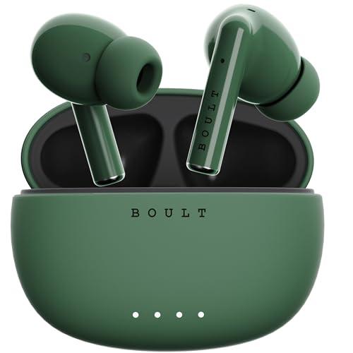 boult india's #1 rated audio brand w20 truly wireless in ear earbuds with 35h playtime, zen™ enc mic, 45ms low latency, 13mm bass drivers, type-c fast charging ear buds tws bluetooth 5.3 (pine green)