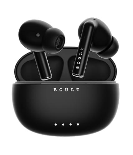 boult india's #1 rated audio brand w20 truly wireless in ear earbuds with 35h playtime, zen™ enc mic, 45ms low latency, 13mm bass drivers, type-c fast charging ear buds tws bluetooth 5.3 (space black)