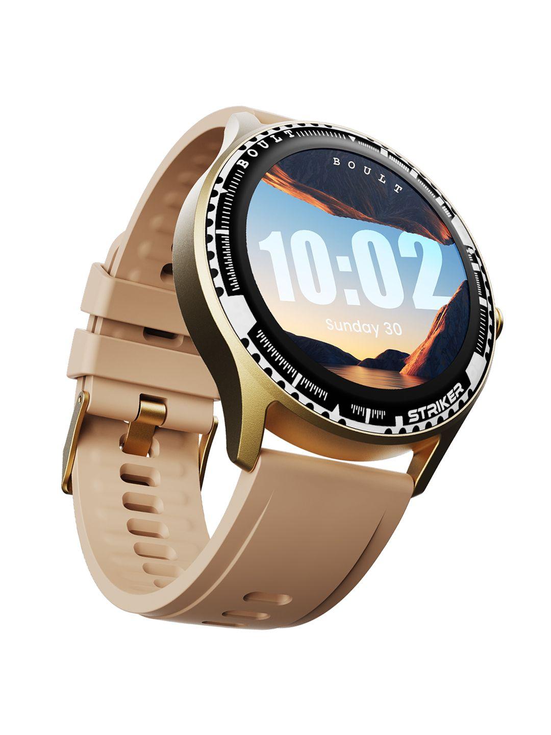 boult striker bluetooth calling with 1.3" round display health tracking smartwatch