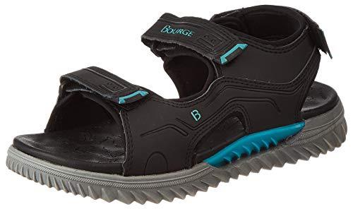 bourge garda-112 black and sea green floaters - 7 uk (41 eu) (8 us) (garda-112-07)