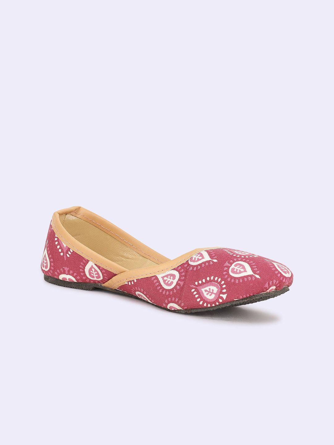 bownbee girls purple ethnic flats