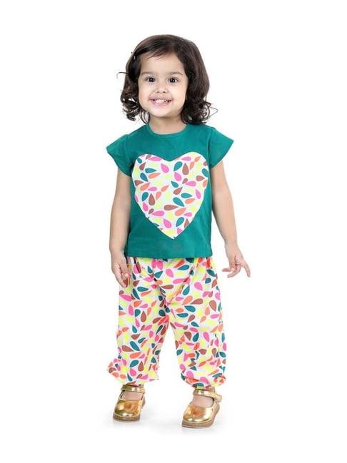 bownbee kids multi printed top & harem