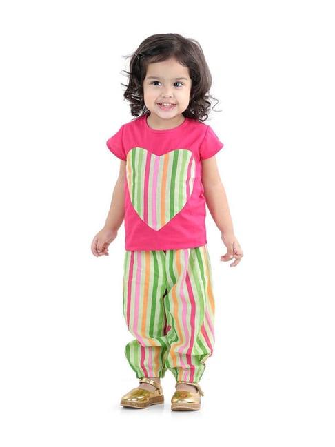 bownbee kids multi printed top & harem