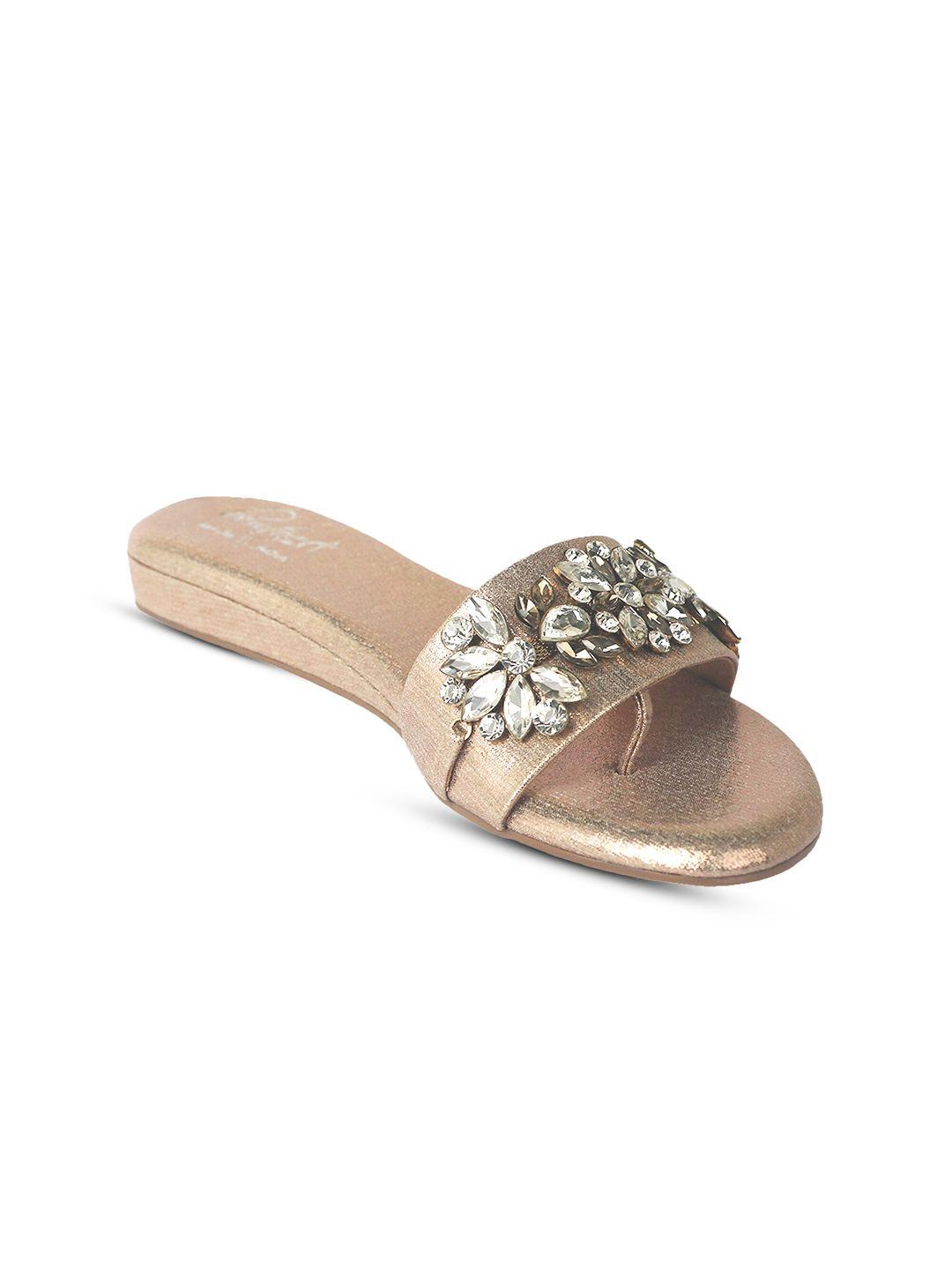 bowtoes embellished open toe flats