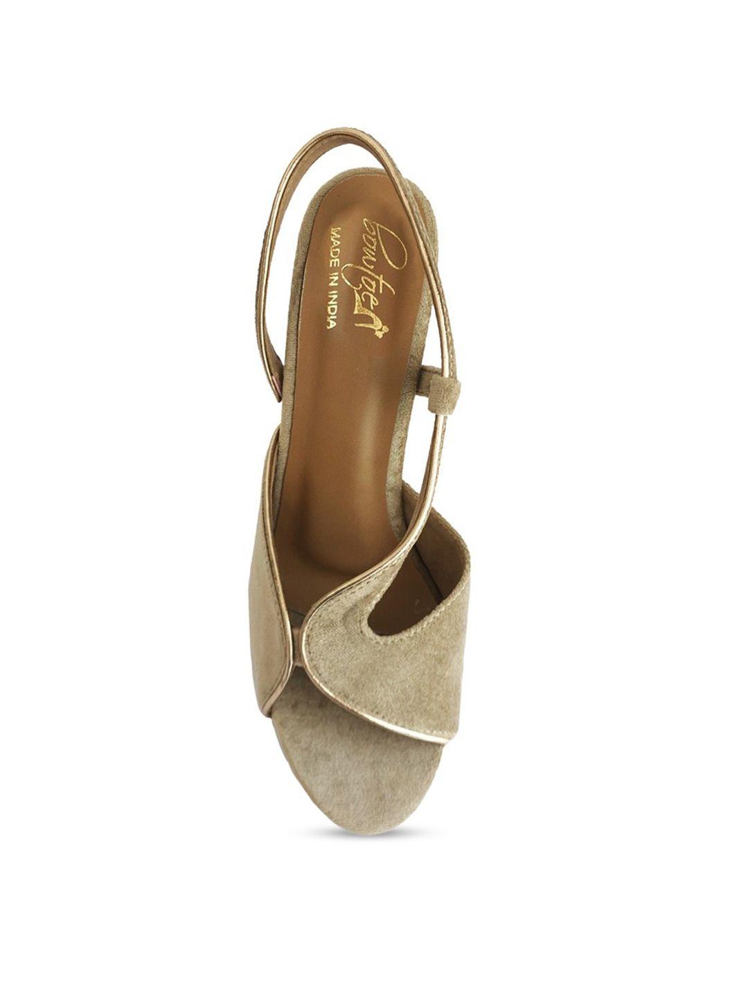 bowtoes khaki embellished peep toes