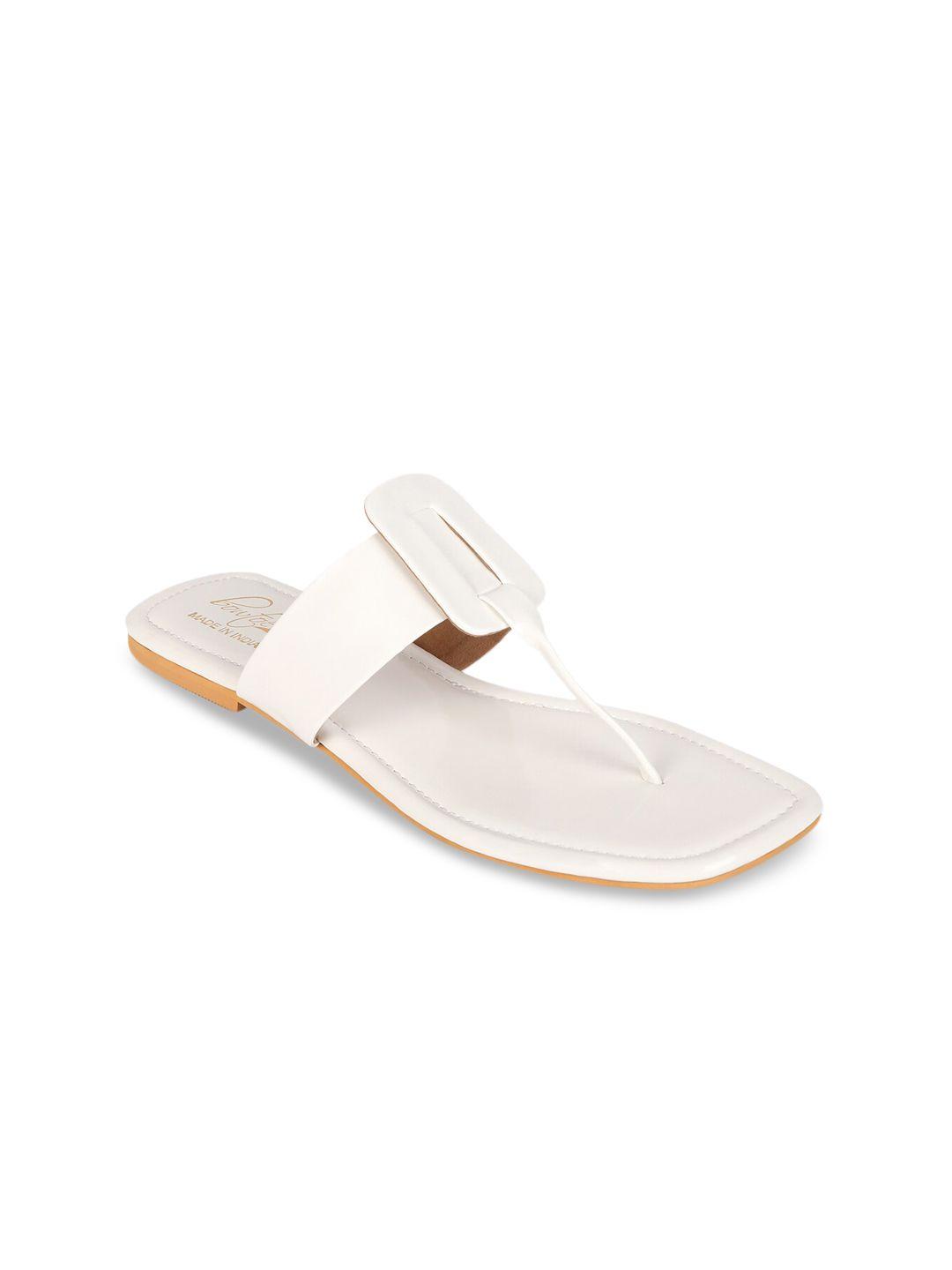 bowtoes women white solid t-strap flats