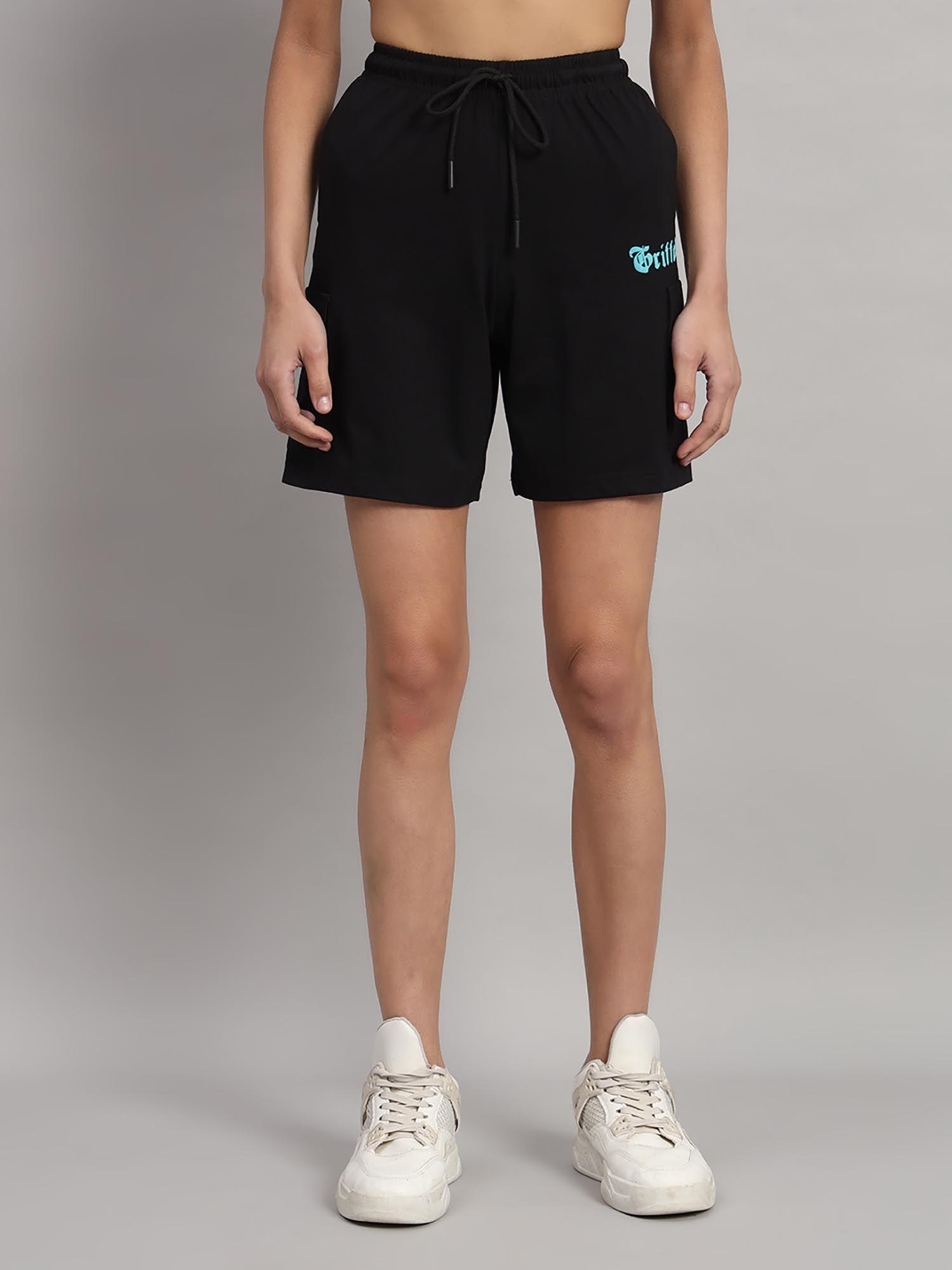 box pocket oversized loose fit shorts