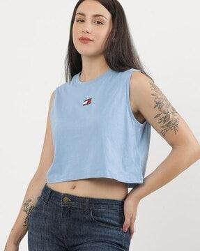 boxy badge tank top