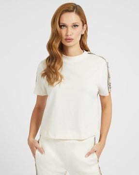 boxy fit crew-neck cotton t-shirt