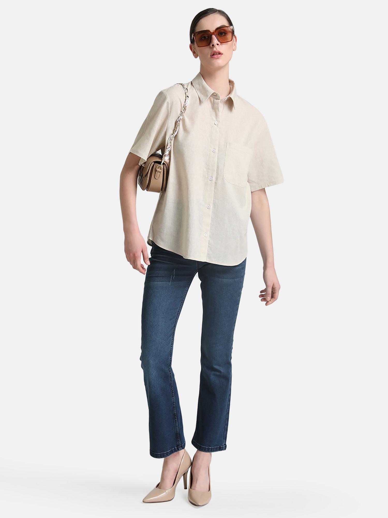 boxy fit short sleeves shirt