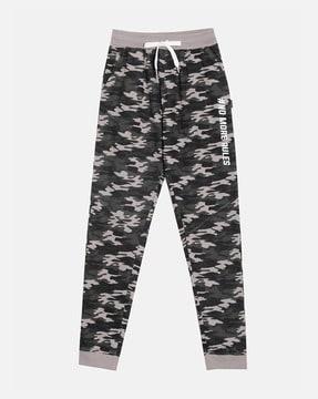 boy camouflage joggers with drawstring