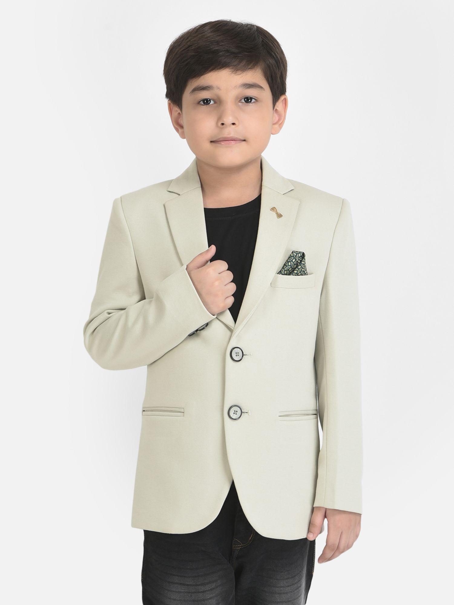 boy mint green blazer with 3 pocket styling