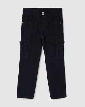 boy straight fit flat-front cargo pants