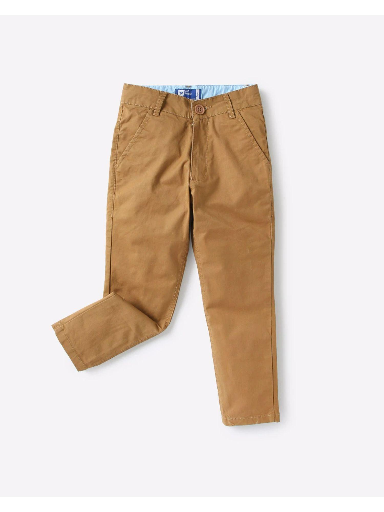 boy's pants in dark khakhi color