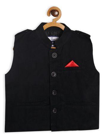 boy's waist coat in black color