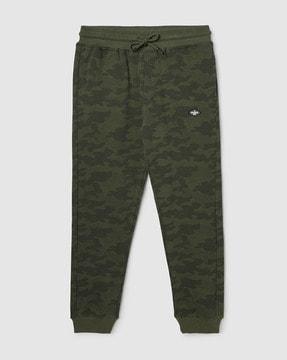 boy camouflage print joggers with elasticated waist