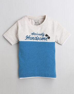 boy colourblock relaxed fit t-shirt