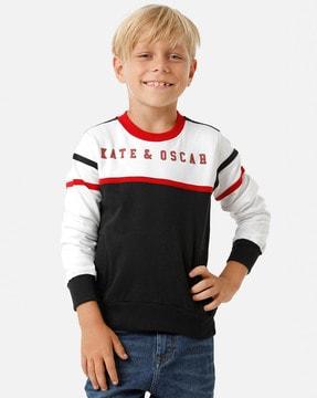 boy regular fit colourblock sweatshirt