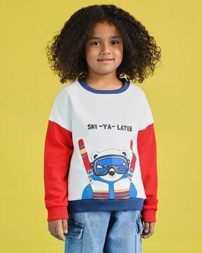 boy regular fit graphic print sweatshirt