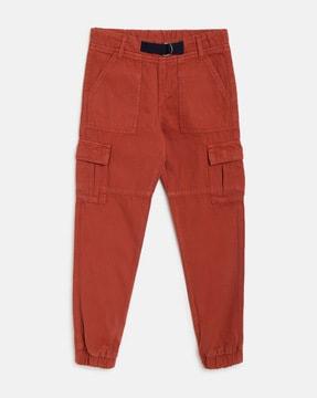 boy relaxed fit flat-front joggers