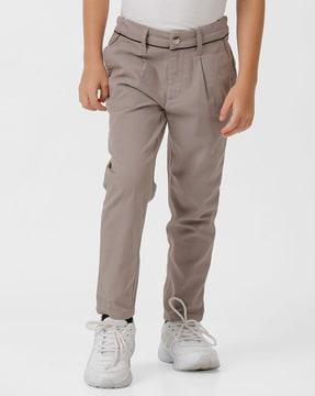 boy single-pleat relaxed fit trousers