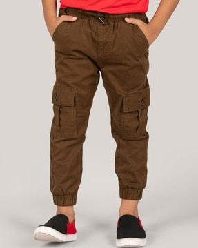 boy slim fit cargo pants with insert pockets