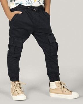 boy slim fit cargo pants with insert pockets