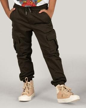 boy slim fit cargo pants with insert pockets