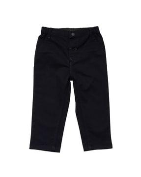 boy straight fit flat-front trousers