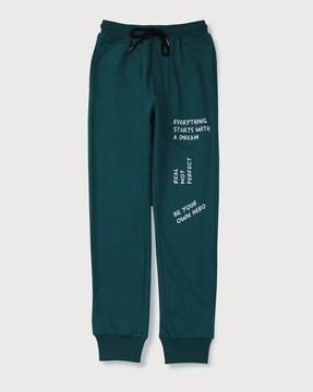 boy straight track pants with elasticated waist