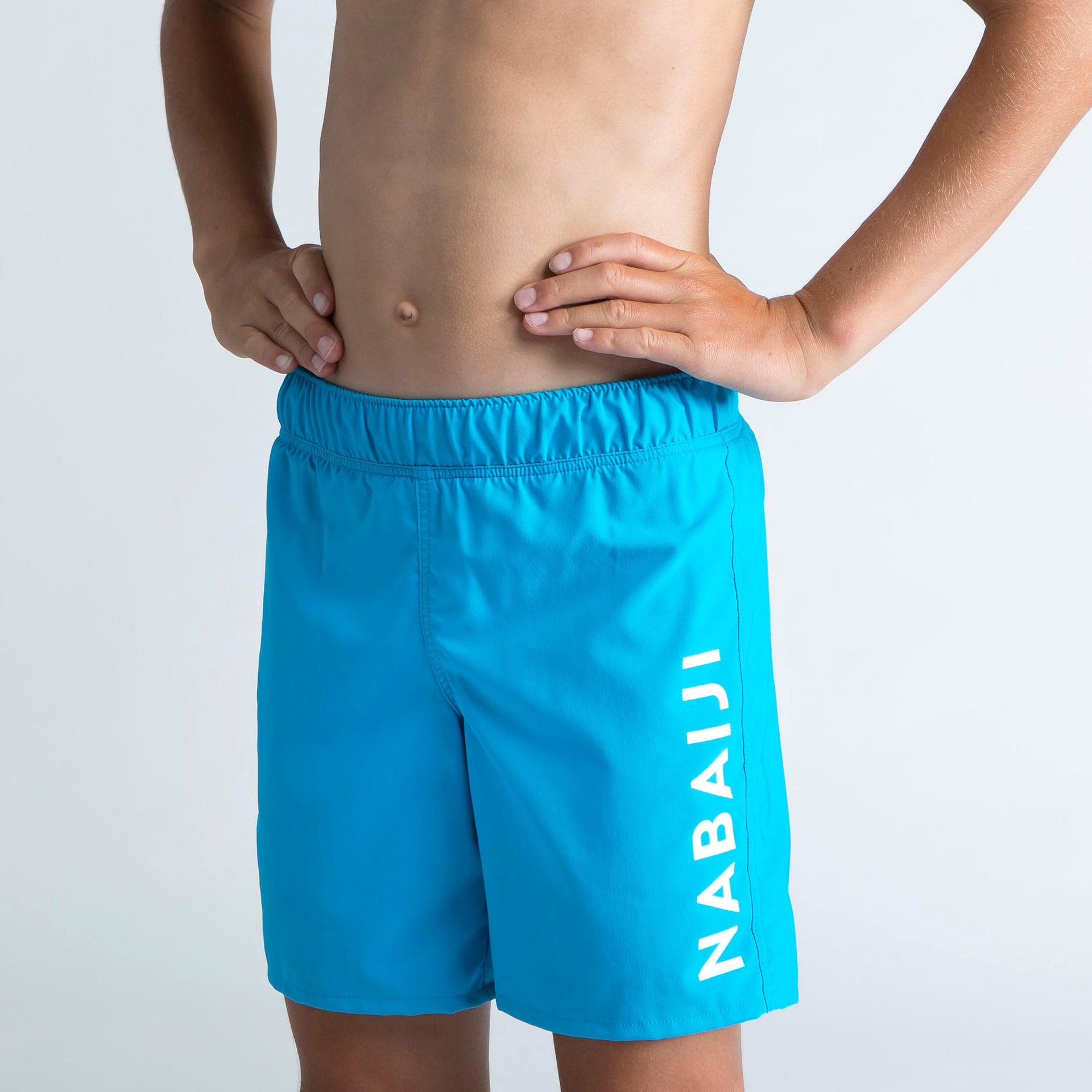 boy swimming shorts 100 basic blue