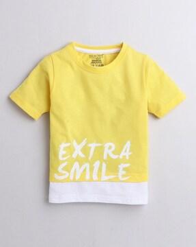 boy typographic print relaxed fit t-shirt