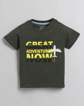 boy typographic print relaxed fit t-shirt