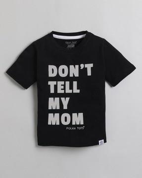 boy typographic print relaxed fit t-shirt