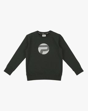 boyd brand print crew-neck sweatshirt