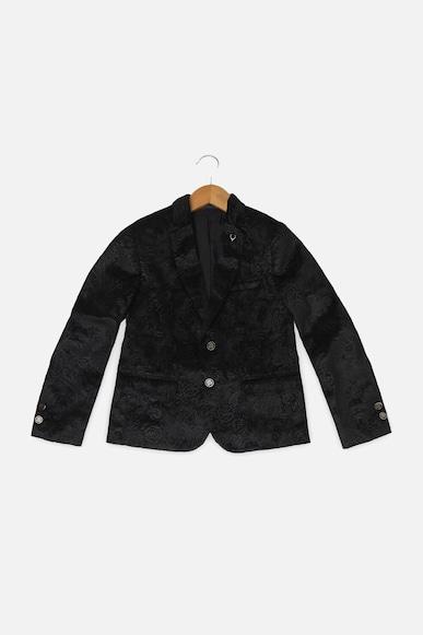 boys black print regular fit blazer