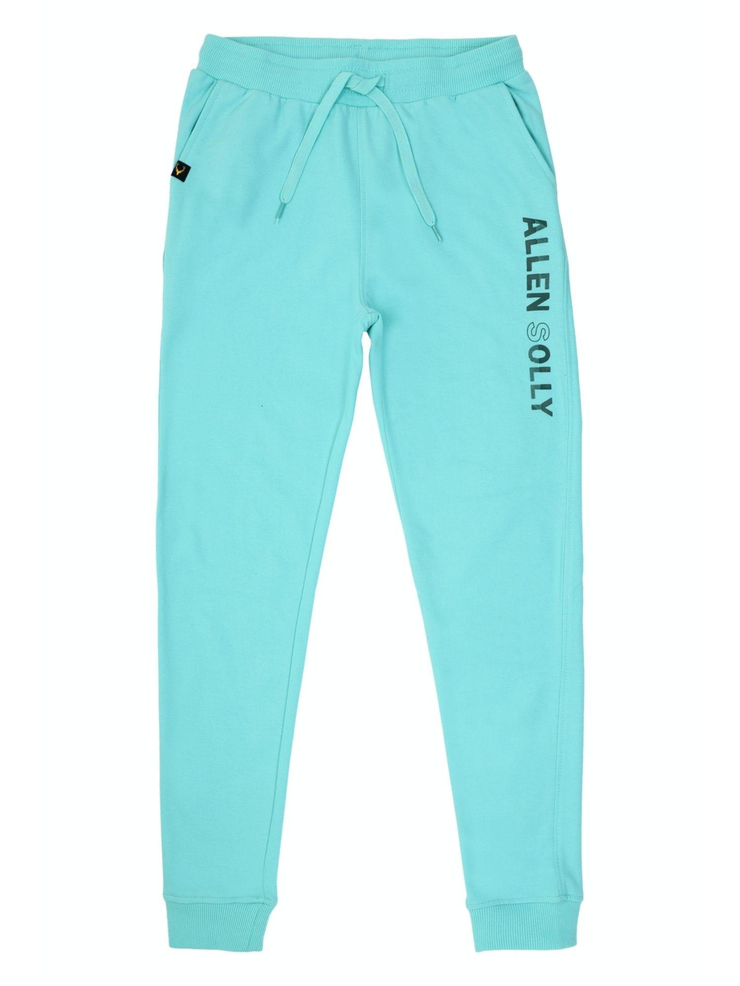 boys blue solid joggers