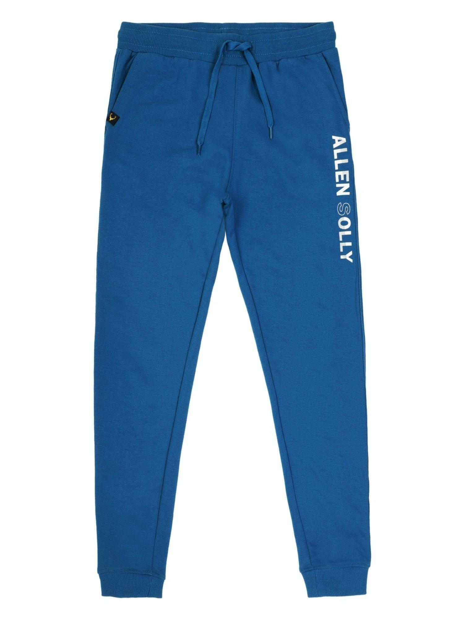 boys blue solid joggers