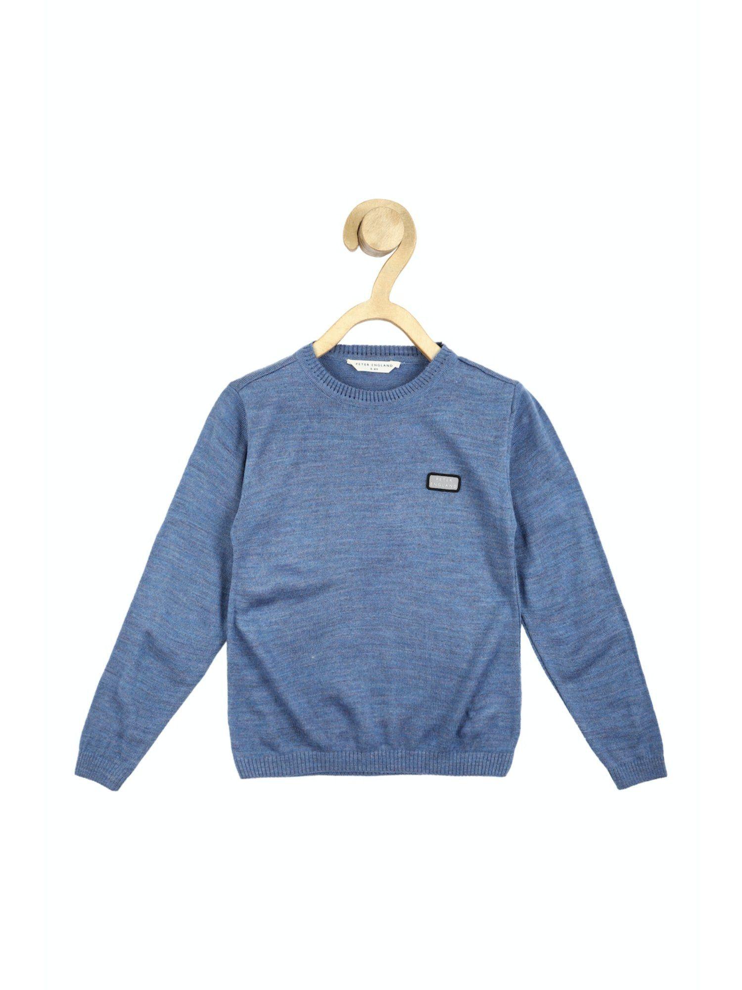 boys blue textured sweater