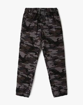 boys camouflage print slim fit joggers
