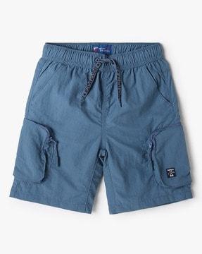 boys cargo shorts with elasticated drawstring waist