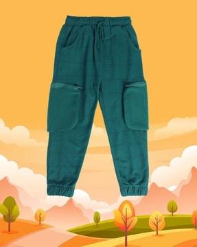 boys checked relaxed fit cargo pants