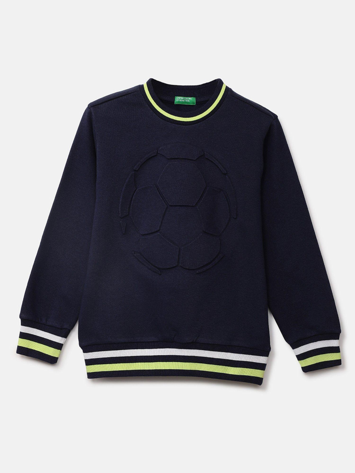 boys embossed football sweatshirt
