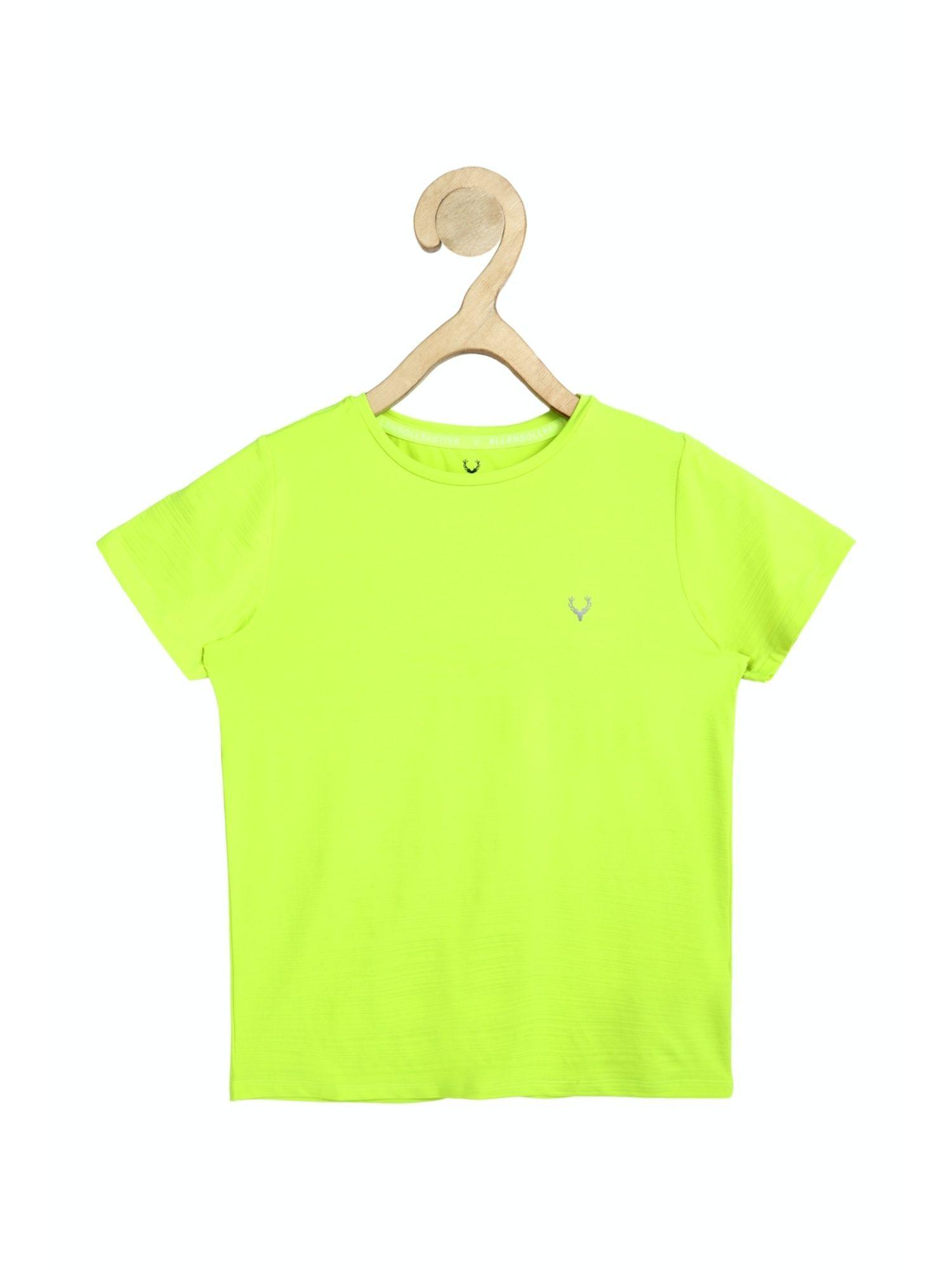 boys green solid t-shirts