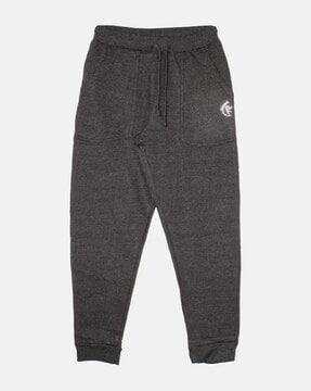 boys heathered joggers with patch pockets
