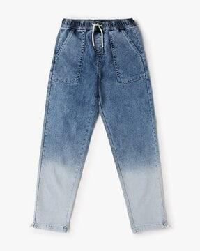 boys heavily washed relaxed fit jeans
