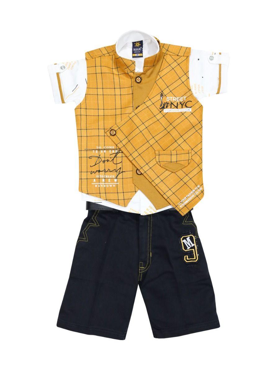 boys infants mustard baba suit - ekm - phc8737722
