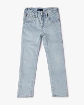 boys lightly washed skinny fit jeans